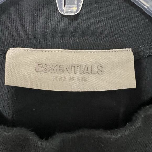 Fear Of God Essentials Men T-Shirt Black Size M Stretch Short Sleeve Cotton - Picture 4 of 9